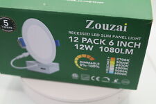 ZOUZAI 6 polegadas embutido 5CCT regulável LED luzes de painel fino pacote com 12W 1080LM comprar usado  Enviando para Brazil