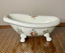 Vgt VB Athena California Pottery Claw FootBathTub Soap Dish Holder Pansy Flowers for sale  Shipping to South Africa