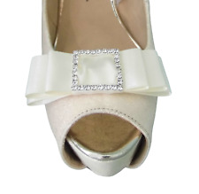 Feito à mão Cetim Laço Triplo shoe Clips Com Brilhantes Fivela-Várias Cores comprar usado  Enviando para Brazil
