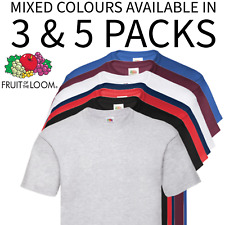 mens fruit of the loom t shirts 5  3 Pack Unisex Plain Cotton Bulk T-Shirt Mixed for sale  Shipping to South Africa