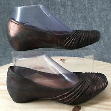 Earthies Shoes Womens 7.5 B Vanya Slip On Flats Brown Leather Pull On Low Top for sale  Shipping to South Africa