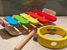 Kids wooden tambourine for sale  LONDON