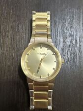 Used, Men's Nixon Watch “Shoot To Thrill" The Cannon Gold Toned Quartz Watch for sale  Shipping to South Africa
