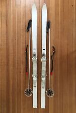 Vintage Swiss Army Snow Skis & Poles with Fritschi FT-88 Bindings Rare Nice for sale  Whitewater