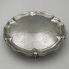 Usado, Garçom/bandeja de cartão prata esterlina vitoriana Londres 1865 Goldsmiths Alliance comprar usado  Enviando para Brazil