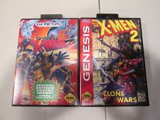 X-MEN + X-MEN 2 CLONE WARS SEGA GENESIS LOT OF 2 COMPLETE CIB for sale  Shipping to South Africa