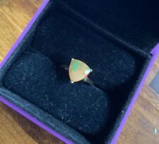 Used, 9ct yellow gold Triangle shaped Ethiopian Opal Ring size J/K NWOT for sale  BATH