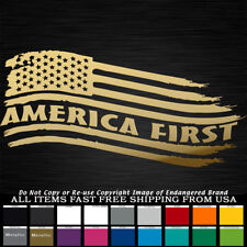Calcomanía pegatina izquierda America First Tattered Flag Stars NRA 2a Enmienda segunda mano  Embacar hacia Argentina