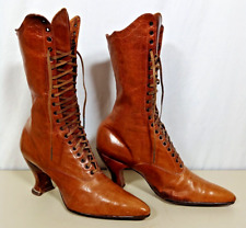 Par antigo de botas femininas infantis de couro vitoriano com cadarço comprar usado  Enviando para Brazil
