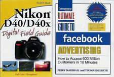 Lot of 2 Guidebooks: Ultimate Guide to Facebook Advertising & Nikon D40/D40X, used for sale  Shipping to South Africa