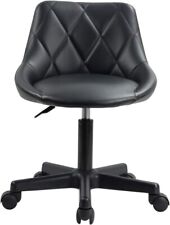 KKTONER Mid Back PU Leather Height Adjustable Swivel Modern Task Chair   for sale  Shipping to South Africa