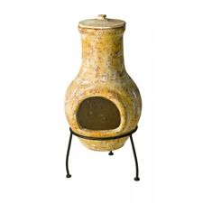 RedFire Fireplace Tampico Yellow Clay Outdoor Fire Pit Chimenea Heater Stove for sale  Ireland