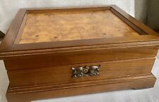 Used, Solid Wood Box With Burled Wood Top, Humidor for sale  Shipping to South Africa