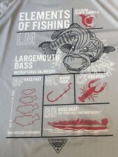 Men’s L Columbia PFG Omni Shade Largemouth Bass Fishing Shirt Bass Boat Etc for sale  Shipping to South Africa