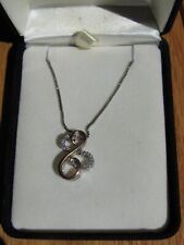 Sterling Silver 14k Diamond Jane Seymour OPEN HEART Necklace ~ Kay Jewelers JWBR for sale  Galena