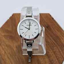 Used, FOSSIL SILVER CHROME TONE STAINLESS STEEL CUFF BANGLE BAND WATCH for sale  Shipping to South Africa