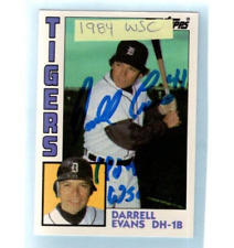 Autografado Darell Evans 1984 WSC adicionado 1984 Tigers Traded Topps #36T assinado, usado comprar usado  Enviando para Brazil