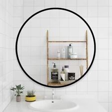 Beauty4U Large Round Mirrors 60cm Glass Black Metal Framed HD Wall Mirror for sale  Shipping to South Africa