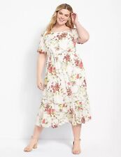 Usado, NUEVO Vestido Lane Bryant Convertible Mangas Cortas MIDI en Marfil Floral Talla. 18 segunda mano  Embacar hacia Argentina