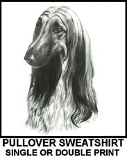 Used, VERY COOL AFGHAN HOUND DOG ART PULLOVER SWEATSHIRT 754 for sale  Shipping to Canada