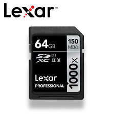 Lexar Professional 64GB SDXC UHS - 1000x150MB/s V60 U3 C10 Flash II Tarjeta de memoria segunda mano  Embacar hacia Argentina