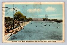 Sunnyside Beach Toronto-Canada, Heated Swimming Pool, Vintage c1940 Postcard for sale  Shipping to South Africa