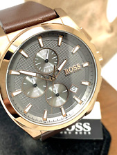 Relógio masculino Hugo Boss 1513882 Grandmaster quartzo mostrador marrom pulseira de couro 46mm comprar usado  Enviando para Brazil