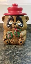 Adorable Vintage Hand Painted Ceramic Cookie Jar Bear / Panda Bear for sale  Middleburg