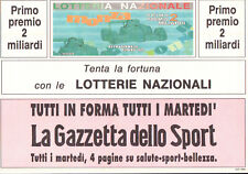Cartolina lotterie nazionali usato  Albenga