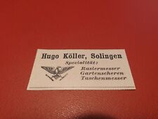 Hugo köller solingen gebraucht kaufen  Höxter
