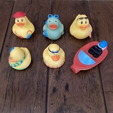 5 Rubber Duck Water Sports Bathtub Toys Jeep Ducks + Bonus Water Boat for sale  Shipping to South Africa