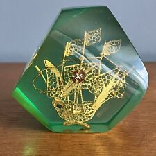 Vintage acrylic paperweight for sale  LEEDS