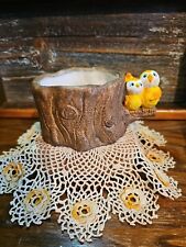 Vintage MCM Birds On A Tree Stump Planter for sale  Shipping to South Africa