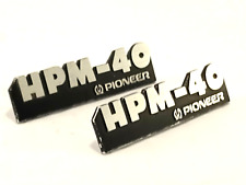 Two Vintage Pioneer Speaker HPM-40 Metal Badge Decal Logo for sale  Canada