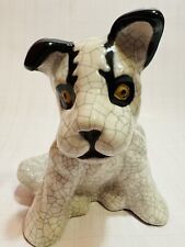 Estatueta de cerâmica rachada para cachorro Jack Russell Boston Terrier Sitting 7” de altura comprar usado  Enviando para Brazil