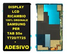 DISPLAY LCD COMPLETO TOUCH ORIGINALE SAMSUNG GALAXY TAB S5E T720 T725 NERO VETRO usato  Milano