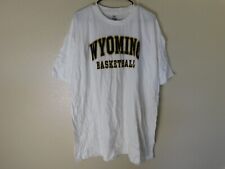 Camisa de baloncesto AND1 University of Wyoming adulto 2XL XXL blanca manga corta segunda mano  Embacar hacia Argentina