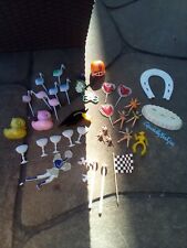 Vtg Lot 38 Holiday Cake Cupcake Toppers Decorations for sale  Shipping to South Africa