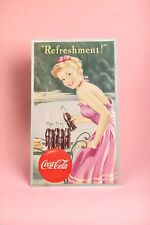 Original Cardboard Coca-Cola Signs 16x27 1949, Rare From Closed Ruby’s Diner, used for sale  Shipping to South Africa