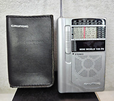 Radio portátil estéreo onda corta 1-6 banda Grundig Mini World 100 PE plateada AM/FM, usado segunda mano  Embacar hacia Argentina