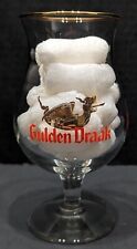 VIDRO DE CERVEJA GULDEN DRAAK BELGA TRIPLE ALE TULIPA ARO DOURADO 25 cl VAN STEENBERGE comprar usado  Enviando para Brazil