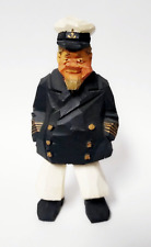 Signed GUNNARSSON Swedish Carved Hand Paint Wood Sea Captain Figure for sale  Shipping to South Africa