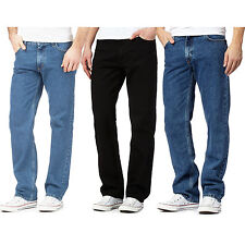 MENS DENIM JEANS WAIST 34 32 36 STRAIGHT LEG REGULAR FIT PLAIN  PANTS for sale  Shipping to South Africa