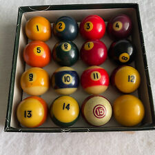 Usado, Vintage Bakelite Belgium Aramith Billiard Pool Balls 16 Set 2 1/4" In Box  segunda mano  Embacar hacia Mexico