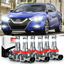 Para Nissan Maxima 2016-2018 combo 6X farol de LED Hi/Lo +luzes de neblina lâmpadas 6000K comprar usado  Enviando para Brazil