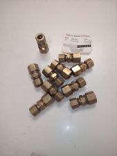 BRASS 1/2" X 3/8" COMPRESSION REDUCING UNION COUPLINGS (Qty of Ten) for sale  Shipping to South Africa