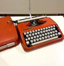 HERMES BABY ORANGE TYPEWRITER MADE IN BRAZIL 1970s. SPANISH LAYOUT. HARD CASE. for sale  Shipping to South Africa