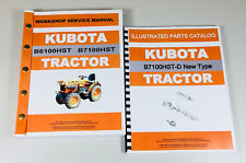 Used, KUBOTA B7100HST-D NEW TYPE TRACTOR SERVICE REPAIR MANUAL PARTS CATALOG SHOP SET for sale  Shipping to Ireland