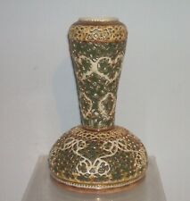 ZSOLNAY PECS HUNGARY RETICULATED DOUBLE WALLED VASE No.2696 for sale  Shipping to South Africa