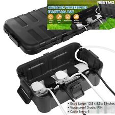 RESTMO Extra Large Weatherproof Electrical Box (32x22x13cm) IP54 Outdoor -Black- for sale  Shipping to South Africa